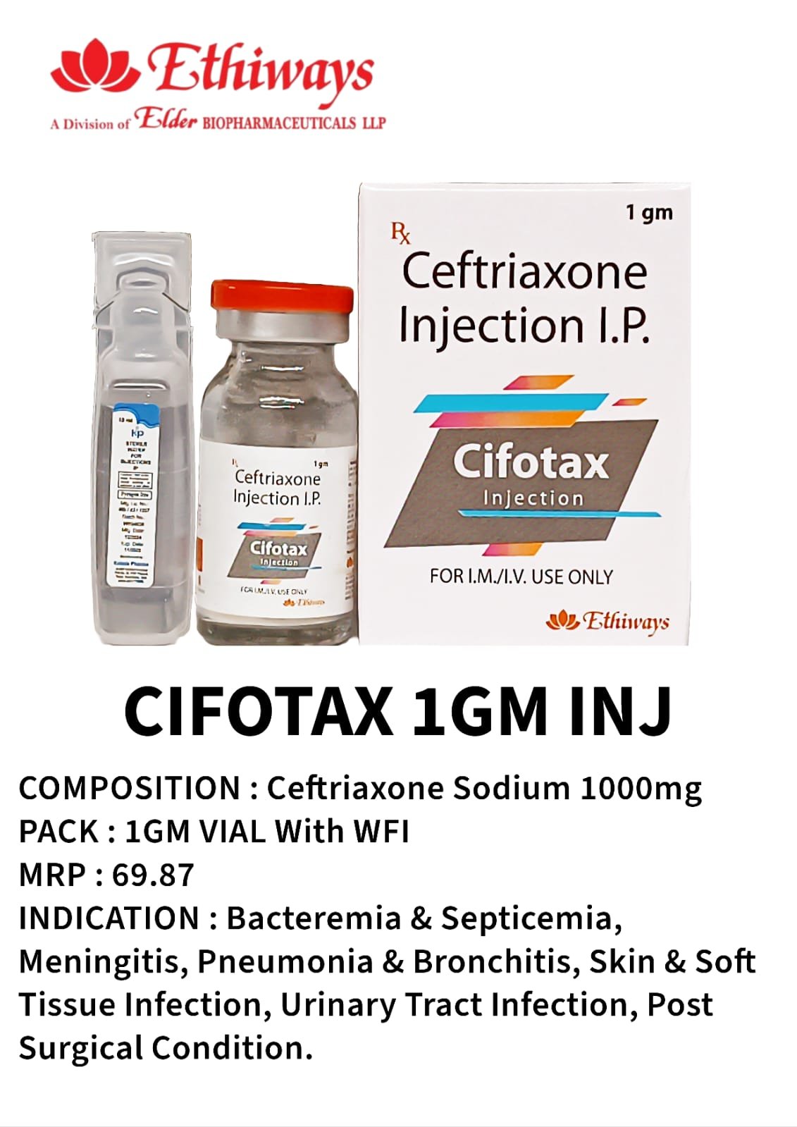 CIFOTAX 1GM Injection